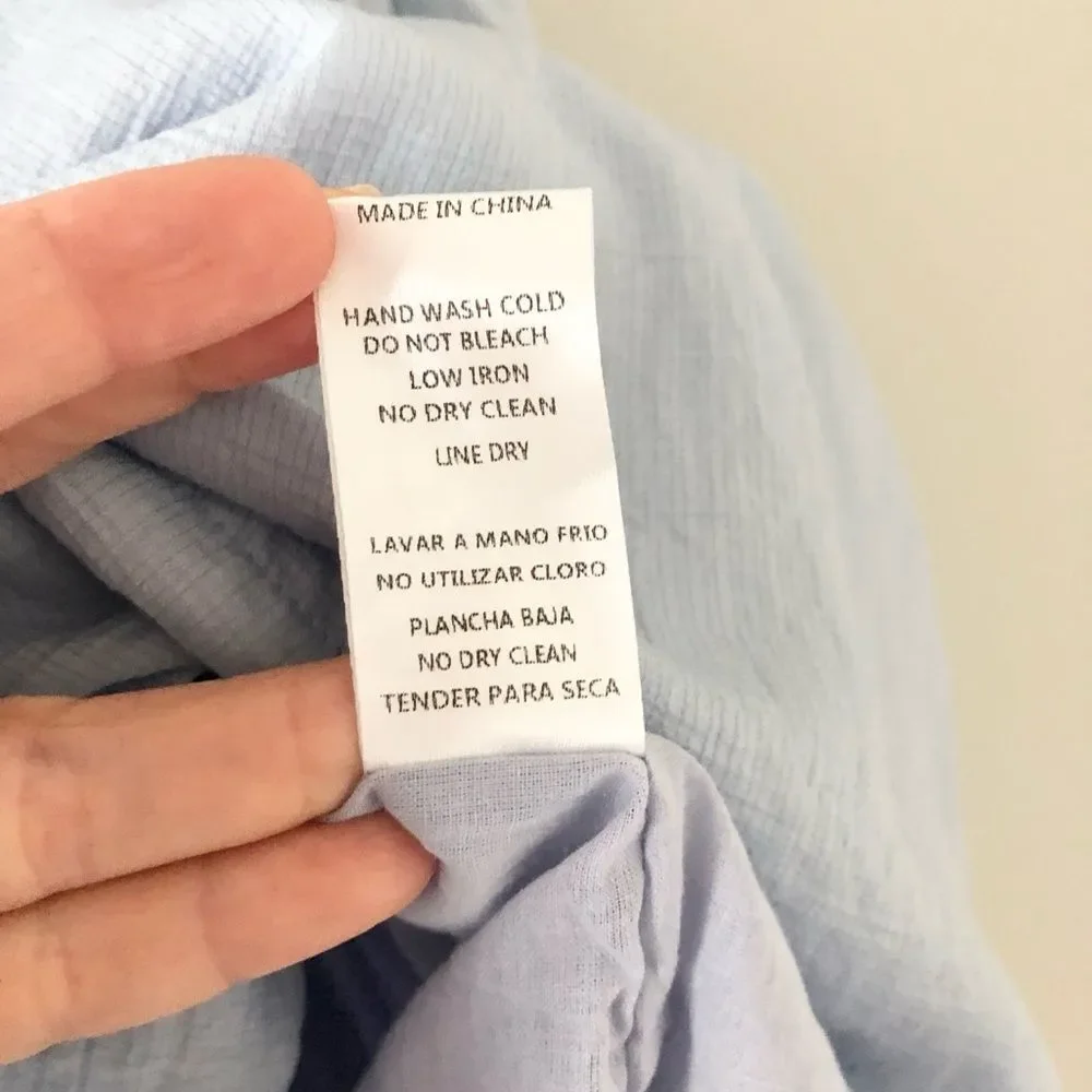 Mable Brooklynn Ruffle Sleeveless Mini Dress in Blue - Size S - Picture 9 of 9